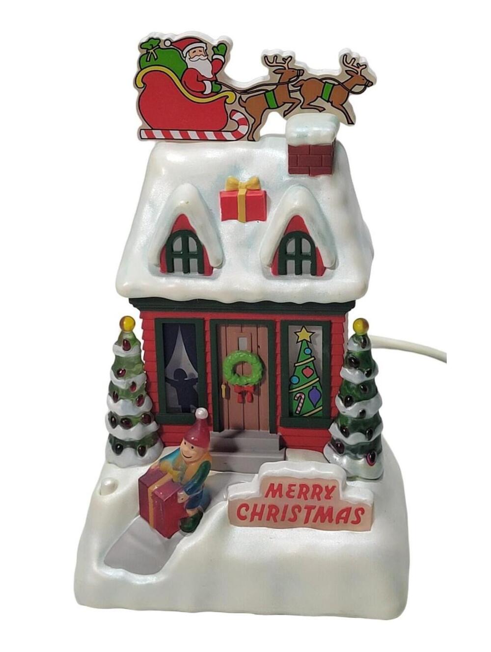 Hallmark 2009 Caroling Cottages Merry Christmas House Music Lights
